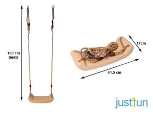 Huśtawka ogrodowa dla dzieci JF żółta. Akcesoria na plac zabaw dla dzieci. wymiary