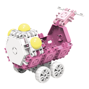 #805002 Klocki konstrukcyjne pastelowe  CLICFORMERS Blossom  - od Clics.pl  wózek dla lalek