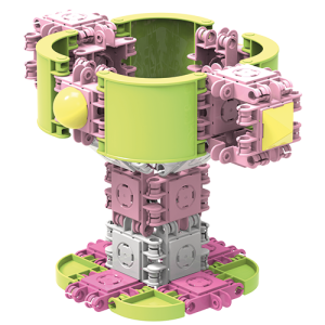#805002 Klocki konstrukcyjne pastelowe  CLICFORMERS Blossom  - od Clics.pl