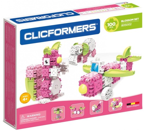 #805002 Klocki konstrukcyjne pastelowe  CLICFORMERS Blossom  - od Clics.pl