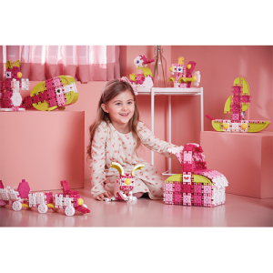 #805003 Klocki konstrukcyjne pastelowe CLICFORMERS Blossom  - od Clics.pl