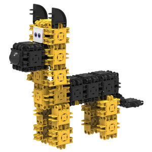 #806003 klocki konstrukcyjne CLICFORMERS brave friends black &amp; yellow od Clics.pl pies