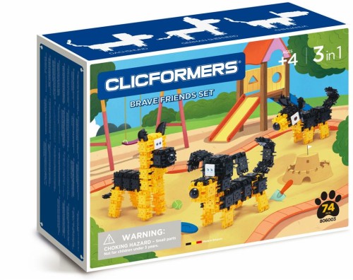 #806003 klocki konstrukcyjne CLICFORMERS brave friends black &amp; yellow od Clics.pl