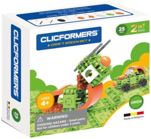 #807003 Klocki konstrukcyjne CLICFORMERS Craft Set green od Clics.pl