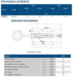 Hak huśtawkowy, mocowanie huśtawki, zawiesie huśtawkowe