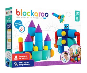 301005 Blockaroo piankowe klocki magnetyczne zabawka STEM od Clics.pl   Zamek
