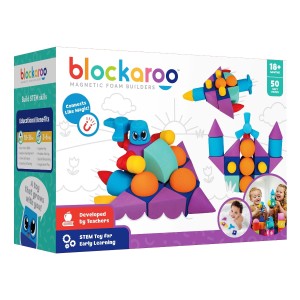 301006 Blockaroo piankowe klocki magnetyczne zabawka STEM od Clics.pl  50el.