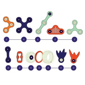 CL-0002 CLIXO Mars Rovers Kreatywne klocki magnetyczne świecące od Clics.pl