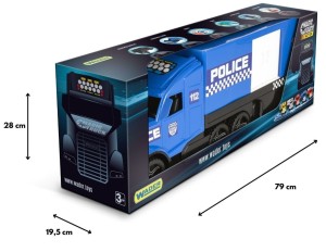 36201 Magic Truck Action Policja - wymiary. Ciężarówka TIR . Zabawki Wader.pl