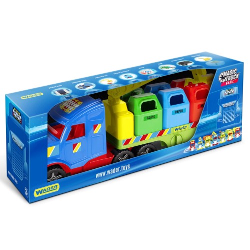 36321 Magic Truck Basic Laweta + 4 kontenery . Ciężarówka TIR . Zabawki Wader.pl
