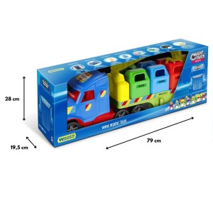36321 Magic Truck Basic Laweta + 4 kontenery . Ciężarówka TIR . Zabawki Wader.pl