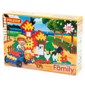 4826 RODZINKA KLOCKI KONSTRUKCYJNE WAFLE 120 el. Polesie Poland od clics.pl