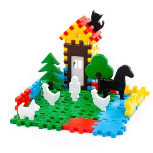 4826 RODZINKA KLOCKI KONSTRUKCYJNE WAFLE 120 el. Polesie Poland od clics.pl