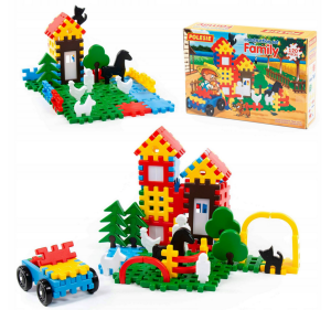 4826 RODZINKA KLOCKI KONSTRUKCYJNE WAFLE 120 el. Polesie Poland od clics.pl