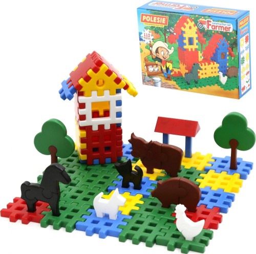 4864 Farmer Klocki Konstrukcyjne wafle 112 el. Polesie Poland od Clics.pl