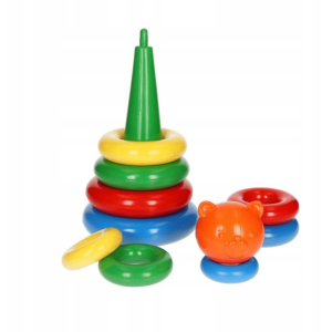 42320 PIRAMIDKA SORTER UKŁADANKA 11el. ZABAWKA SENSORYCZNA MONTESSORI Wader od wader.pl