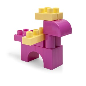 41280 WADER Kids Blocks 132el. pojemnik  klocki konstrukcyjne pastelowe od wader.pl
