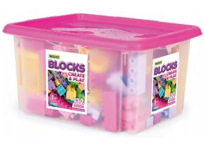 41280 WADER Kids Blocks 132el. pojemnik  klocki konstrukcyjne pastelowe od wader.pl