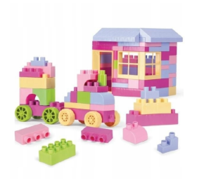 41280 WADER Kids Blocks 132el. pojemnik  klocki konstrukcyjne pastelowe od wader.pl
