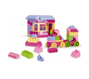 41280 WADER Kids Blocks 132el. pojemnik  klocki konstrukcyjne pastelowe od wader.pl