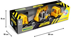 60021 ZESTAW 3 POJAZDY KID CARS BUDOWA WADER AUTA Wywrotka Koparka Cysterna    od Wader.pl