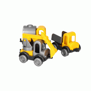 60021 ZESTAW 3 POJAZDY KID CARS BUDOWA WADER AUTA Wywrotka Koparka Cysterna    od Wader.pl