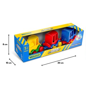 60022 POCIĄG Z WAGONAMI , ZESTAW 3 POJAZDÓW KID CARS WADER Zabawki KOLEJKA od wader.pl