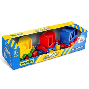 60022 POCIĄG Z WAGONAMI , ZESTAW 3 POJAZDÓW KID CARS WADER Zabawki KOLEJKA od wader.pl