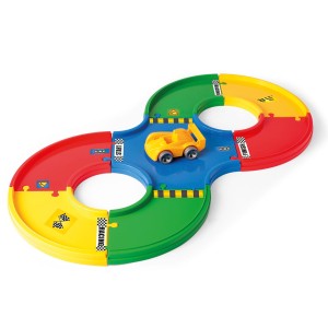 53001 Tor wyścigowy ósemka + autko Kid Cars WADER Play Tracks Basic od wader.pl