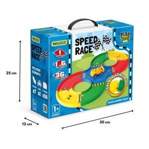 53001 Tor wyścigowy ósemka + autko Kid Cars WADER Play Tracks Basic od wader.pl