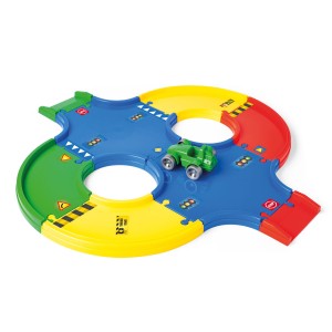 53002 Skrzyżowanie + autko Kid Cars  WADER Play Tracks Basic od wader.pl