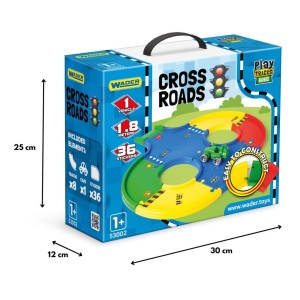 53002 Skrzyżowanie + autko Kid Cars  WADER Play Tracks Basic od wader.pl