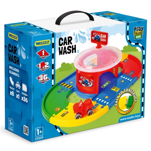 53005 Myjnia samochodowa + autko Kid Cars  WADER Play Tracks Basic od wader.pl