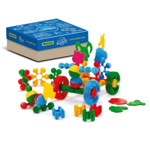 80145 Klocki konstrukcyjne Funny Wader 72 el. Zestaw przedszkolny od wader.pl