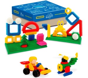 80167 Klocki konstrukcyjne Jeżyki Wader 90 el. Zestaw przedszkolny EDU od wader.pl