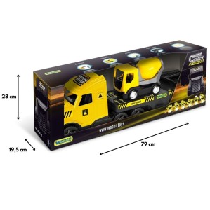 36421 Magic Truck Technic Laweta + betoniarka Ciężarówka TIR . Zabawki Wader od Wader.pl
