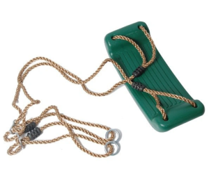 Zabawki ogrodowe dla dzieci. Hustawka ogrodowa siedzisko deska zielona