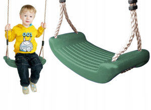 Zabawki ogrodowe dla dzieci. Hustawka ogrodowa siedzisko deska zielona