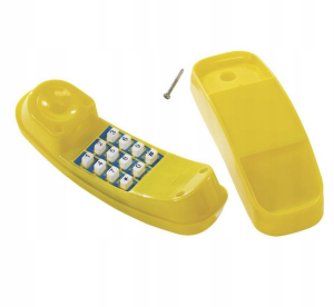 Zabawki ogrodowe dla dzieci. Akcesoria do Placu Zabaw. Telefon z dźwiękiem. żółty