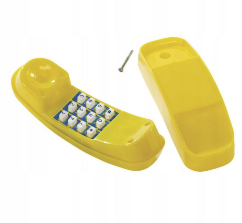 Zabawki ogrodowe dla dzieci. Akcesoria do Placu Zabaw. Telefon z dźwiękiem. żółty