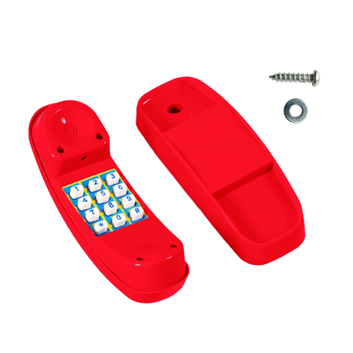 Zabawki ogrodowe dla dzieci. Akcesoria do placu zabaw. Telefon czerwony
