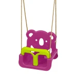 HUŚTAWKA OGRODOWA DLA DZIECI DOMOWA KUBEŁKOWA  3w1 purpurowa SIEDZISKO NA PLAC ZABAW