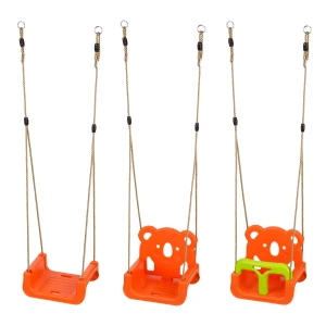 Huśtawka kubełkowa  modułowa z atestem  3w1 dla dzieci na plac zabaw