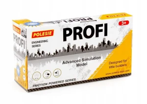 Ciężarówka zabawka 96111 Polesie wywrotka z koparką żółta w pudełku