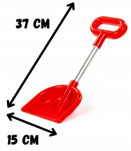 Zabawki ogrodowe dla dzieci.  Łopatka 37cm aluminiowy trzonek czerwona, do piasku i śniegu