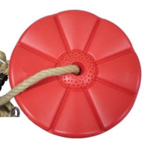 HUŚTAWKA OGRODOWA DLA DZIECI CZERWONA KBT SIEDZISKO KWIATEK  AKCESORIA DO PLACU ZABAW