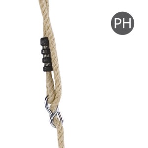 Drewniany trapez z plastikowymi obręczami na plac zabaw dla dzieci